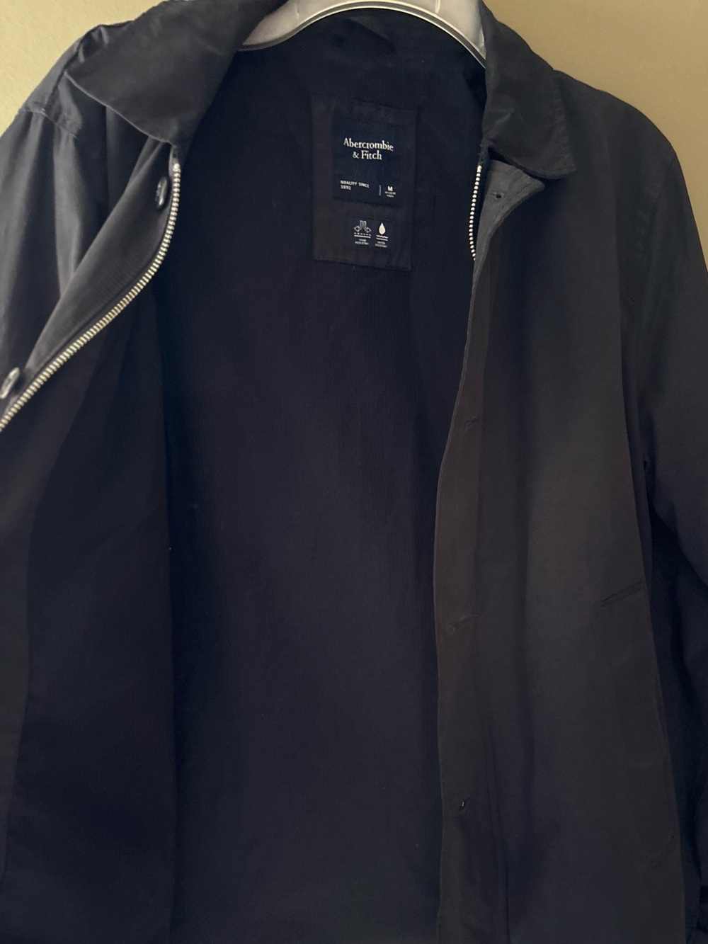 Men’s Abercrombie & Fitch Coat Size Small Black - Picture 10 of 14